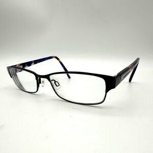 Via Spiga Constantina Zyloware 520 Eyeglasses Frame Womens Black Metal 52-16-135